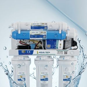 AQUA-TECH 6-Stage Reverse Osmosis (RO) Water Purifier System — 100 GPD